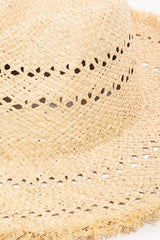 Fame Openwork Raw Hem Weave Hat