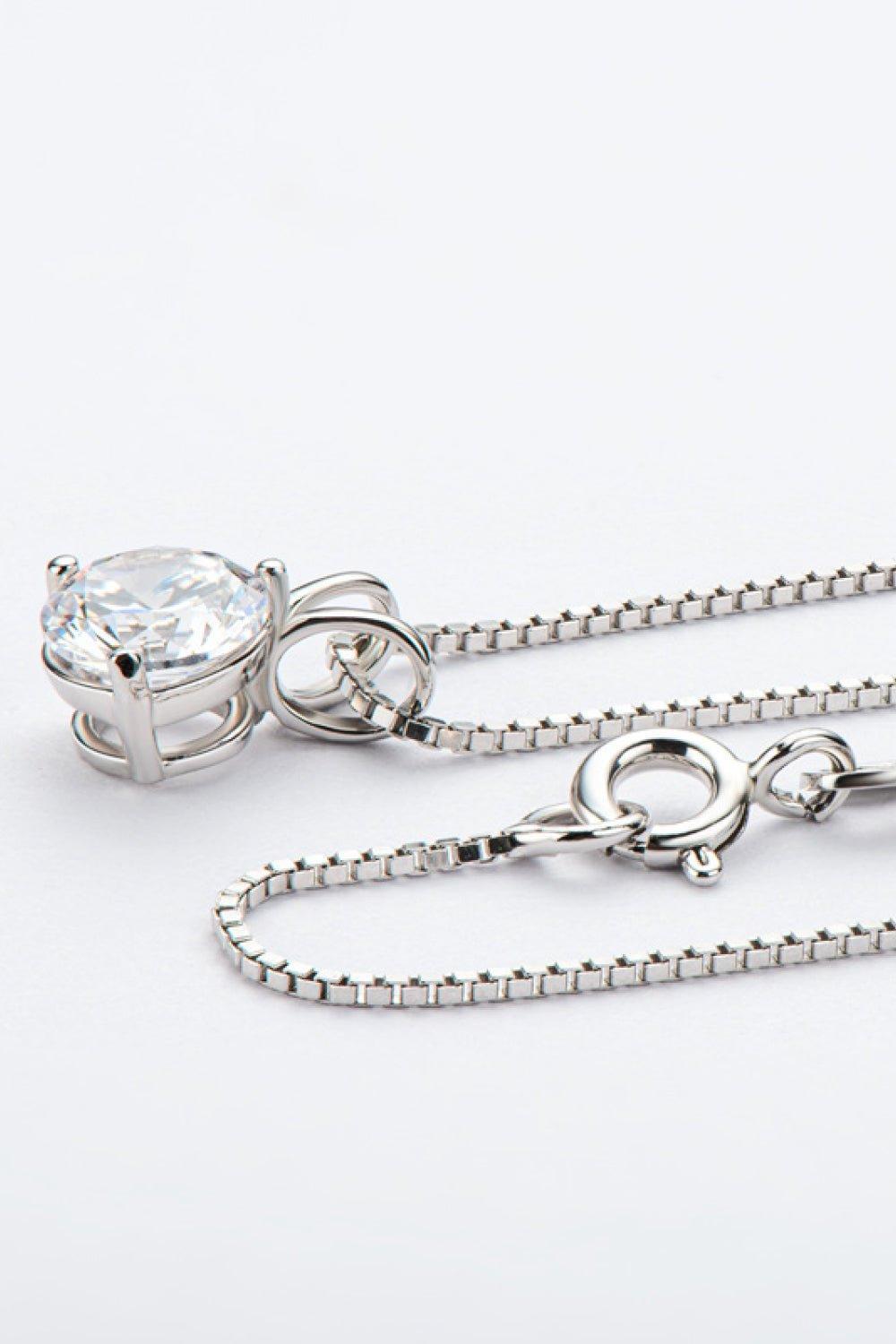Adored Show Off 1 Carat Moissanite Pendant Necklace - Admiresty