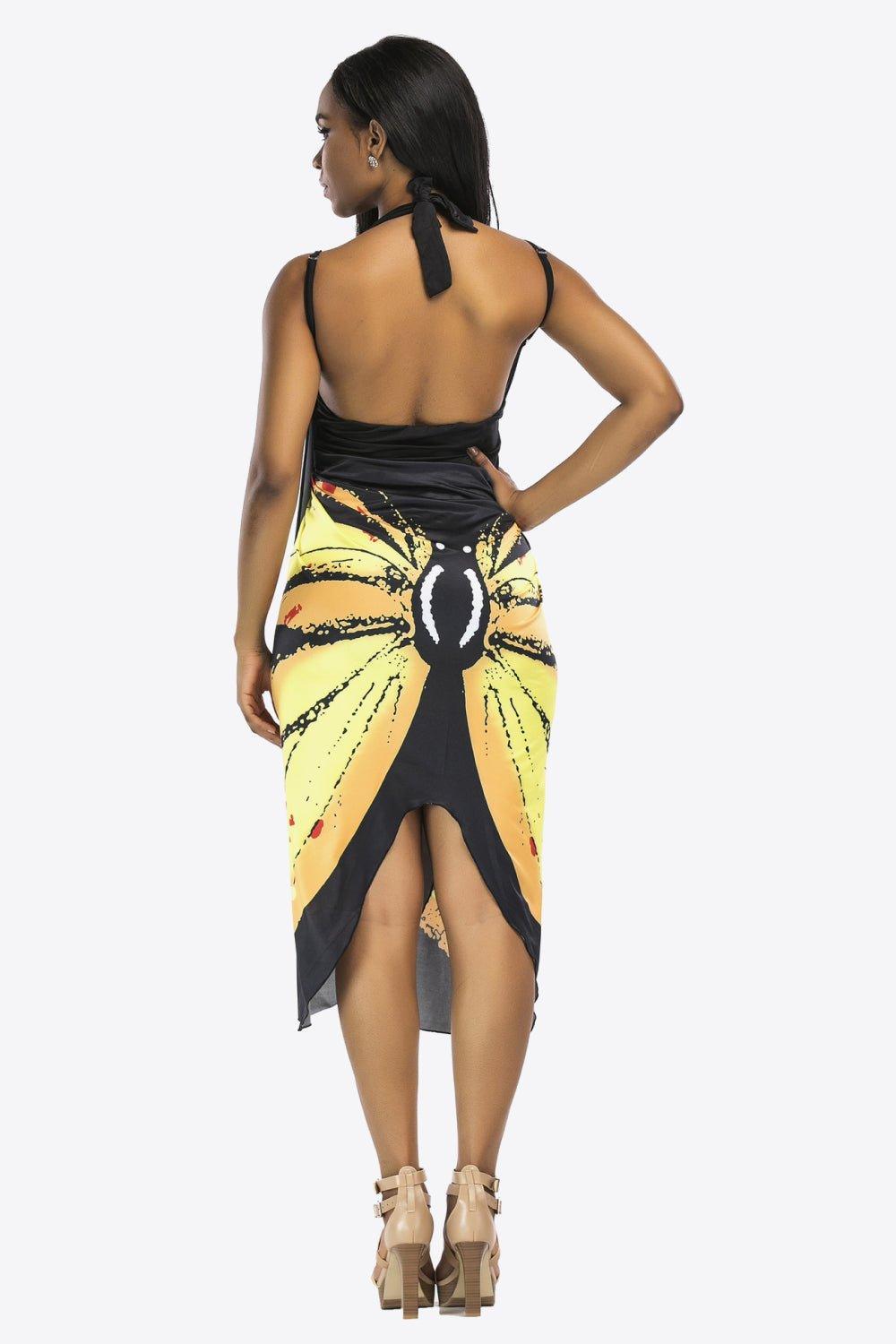 Butterfly Spaghetti Strap Cover Up - Admiresty