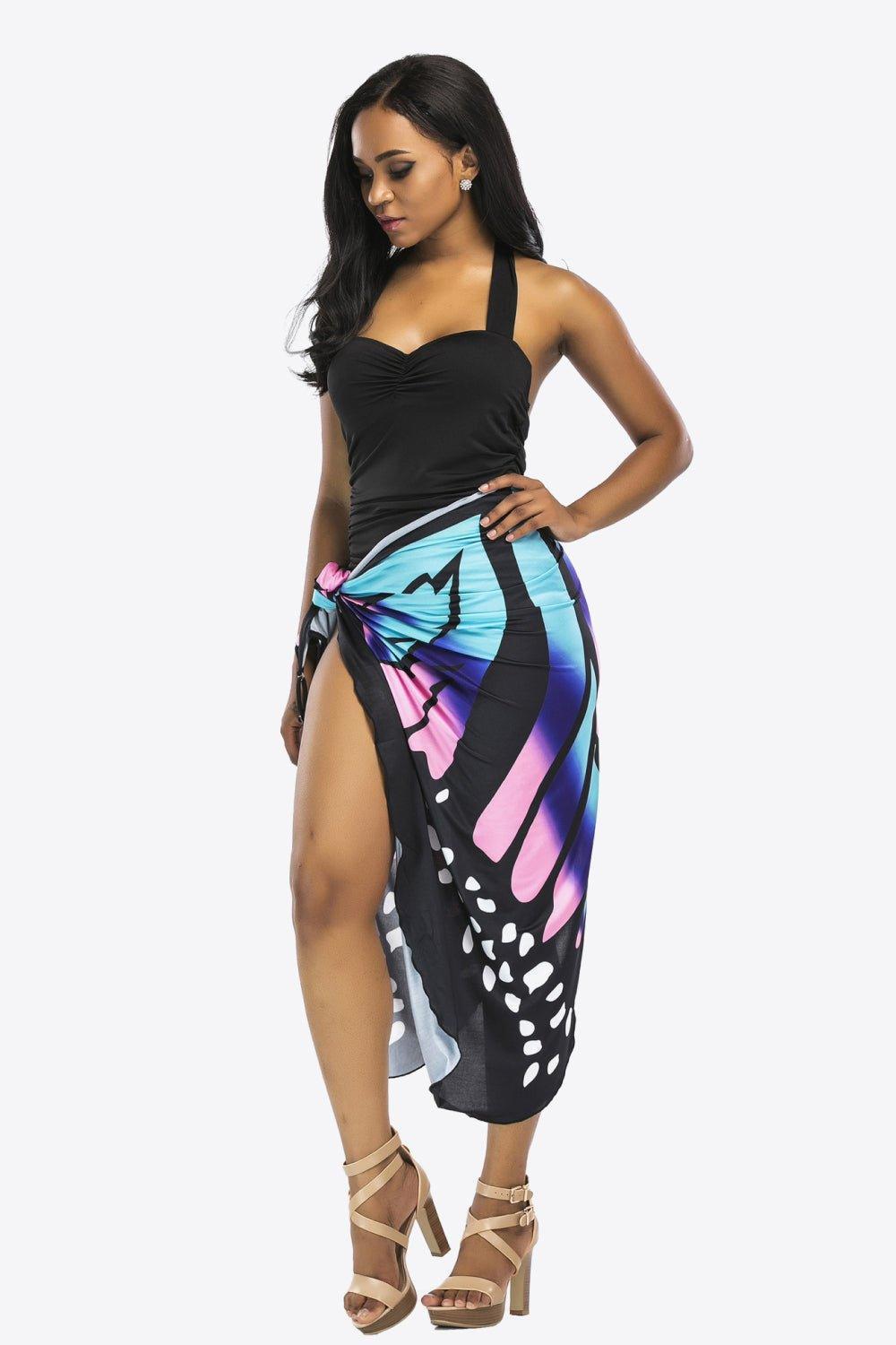 Butterfly Spaghetti Strap Cover Up - Admiresty