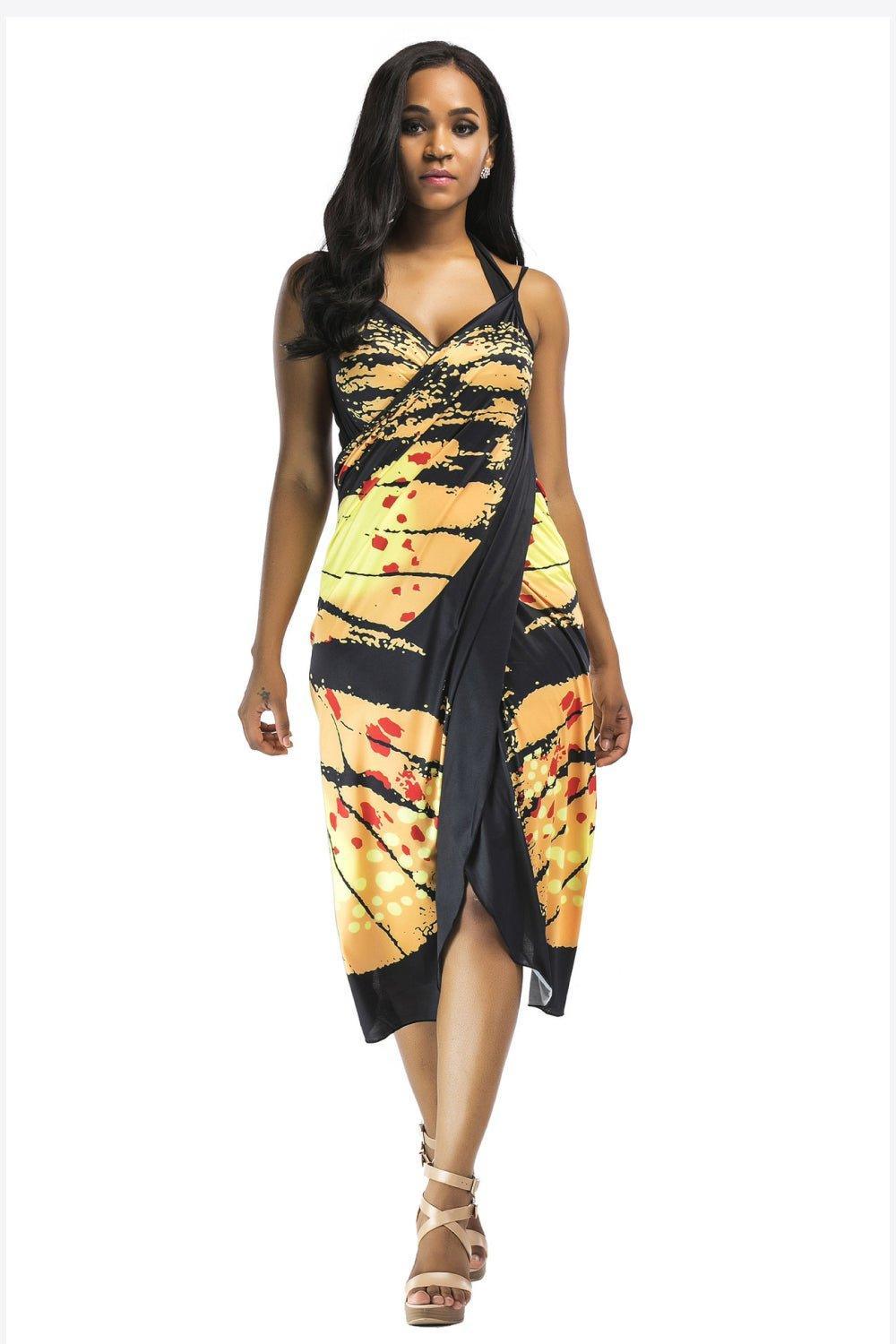 Butterfly Spaghetti Strap Cover Up - Admiresty