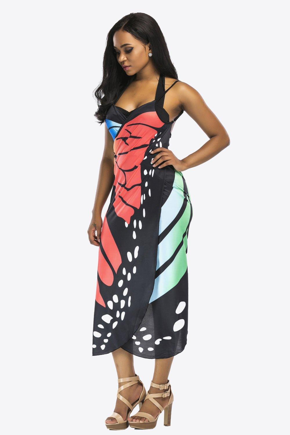 Butterfly Spaghetti Strap Cover Up - Admiresty