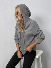 Button - Down Long Sleeve Hooded Sweater - Admiresty